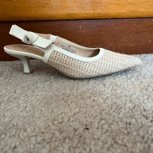 Elegant Cream Slingback Heels